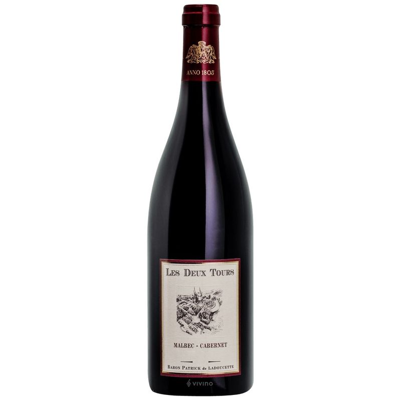 Ladoucette - Les Deux Tours Malbec & Cabernet Sauvignon - Touraine AOC - rood - 2018 - 75cl