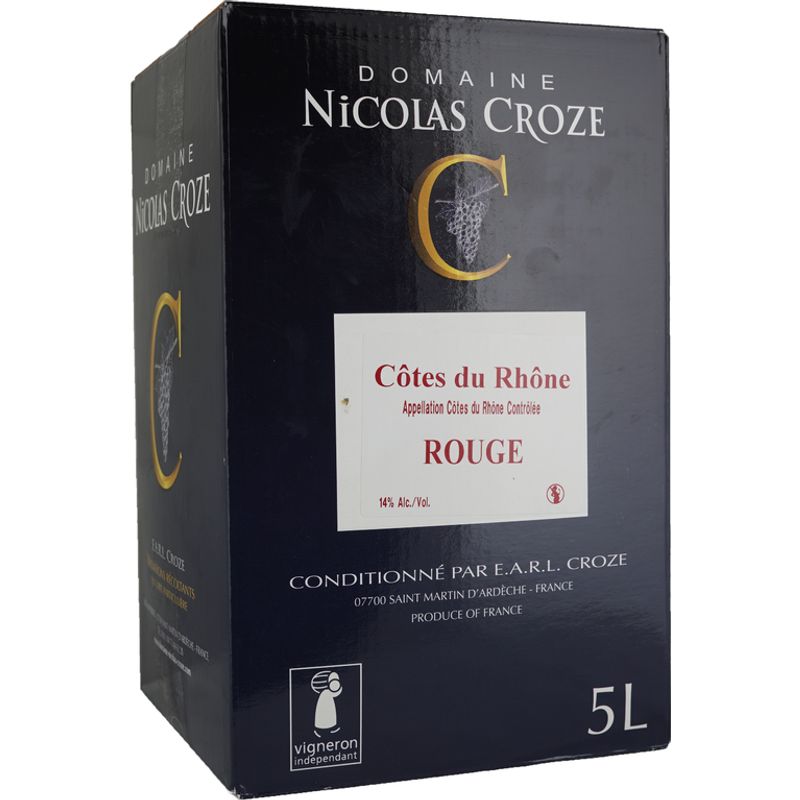 Domaine Nicolas Croze - BIB - Côtes du Rhône AOC - rood - 2022 - 5L