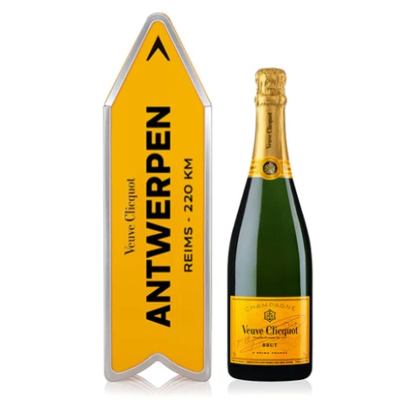 Veuve Clicquot - Giftbox - Yellow Label Antwerpen Arrow - brut - 75cl