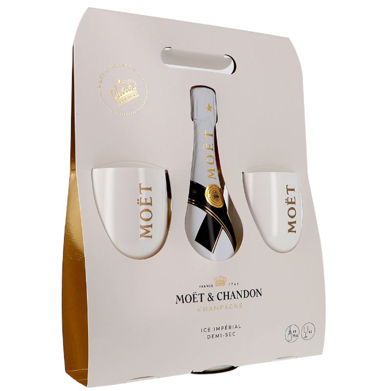 Moët & Chandon - Giftbox - ICE - 2 White Glasses Edition - demi-sec - 75cl