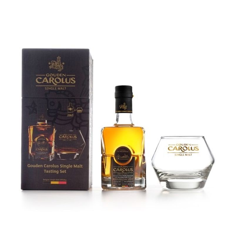 Gouden Carolus Single Malt Tasting Set + glas - Giftbox - 20cl