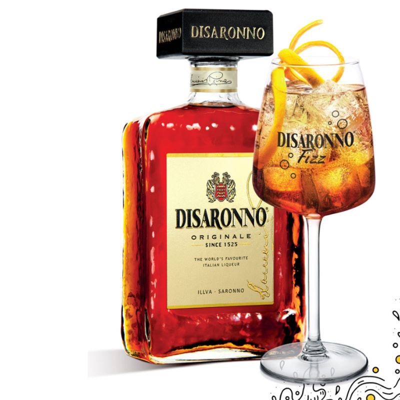 Disaronno met Origineel glas - Amaretto - 100cl
