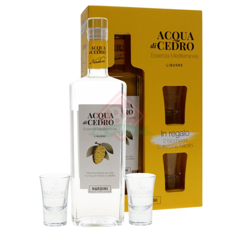Nardini Acqua di Cedro Giftbox (+2 Glasses) - Likeuren - 70cl