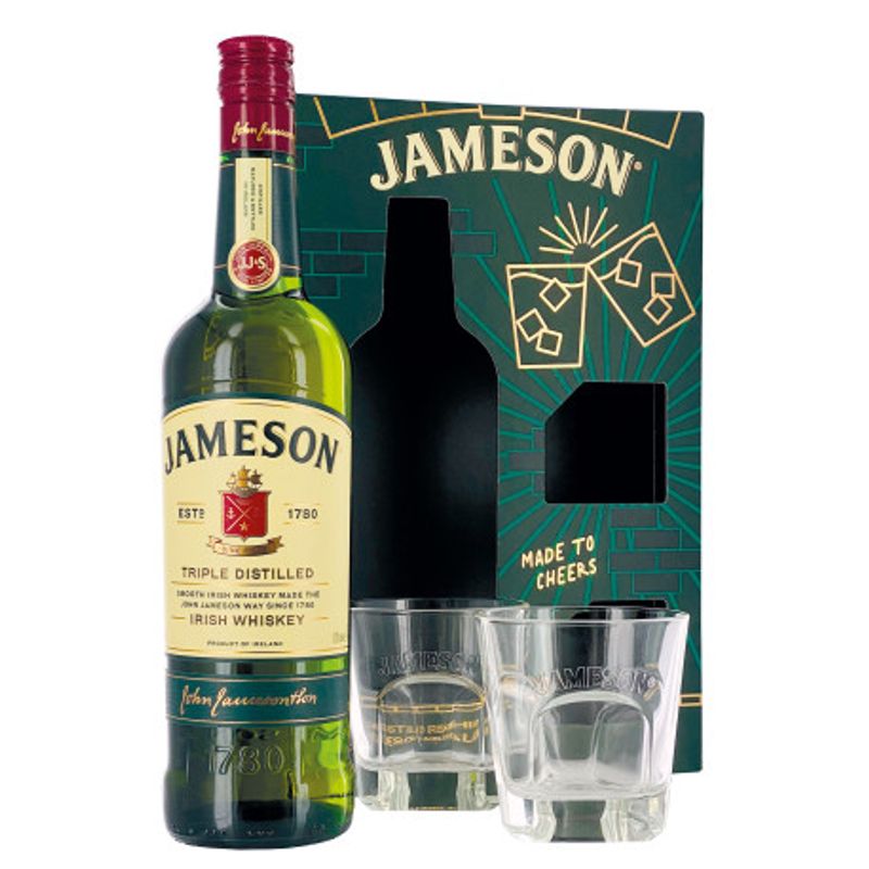 Jameson + 2 glazen - 70cl